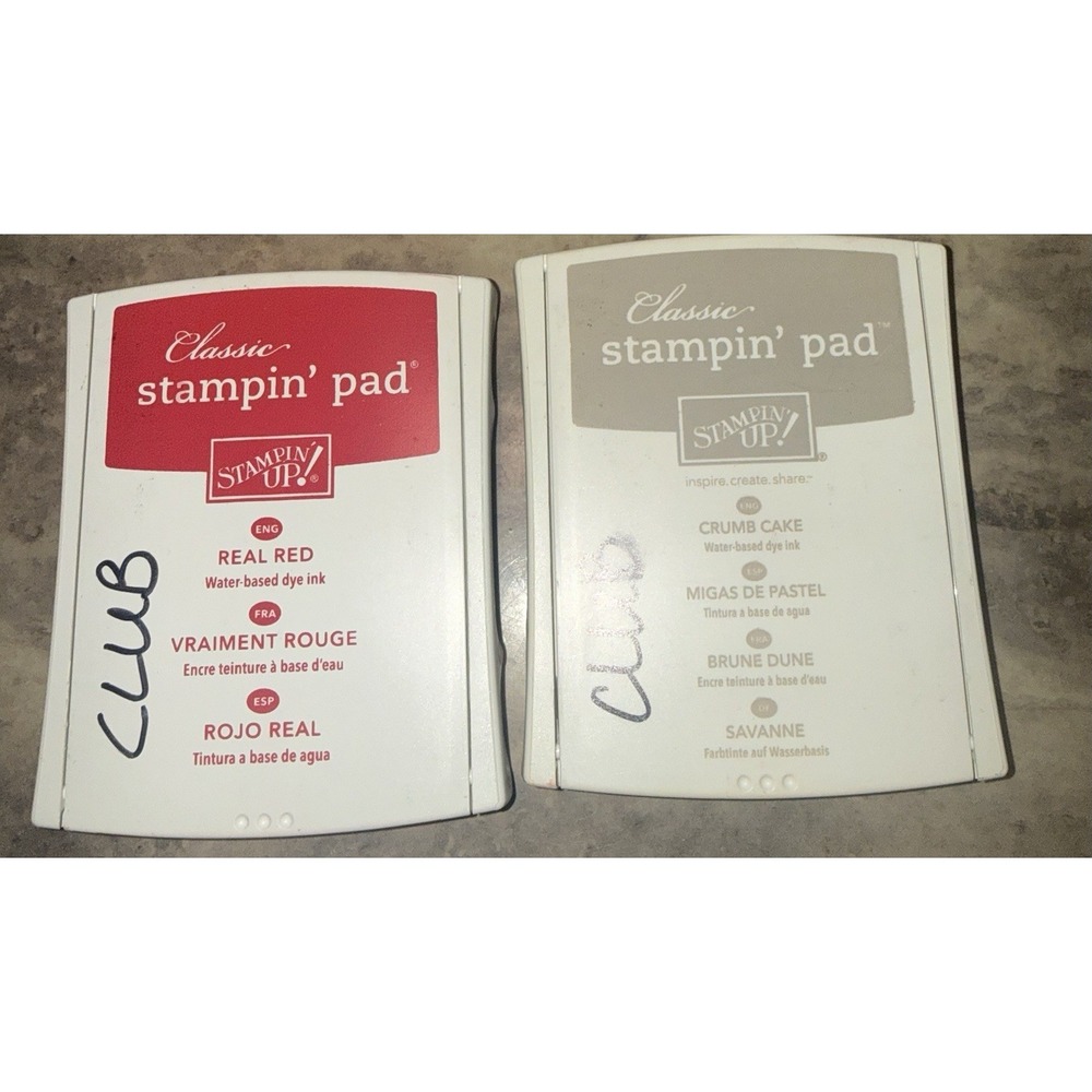 Stampin Up Ink Pad Lot Of 2. Real Red , Crumb Cake